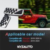 NYZAUTO Non-Slip Foot Pedal Pads Compatible with Wrangler JL 2018-up/Gladiator