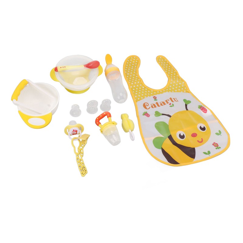 Baby Feeding Set Safe PP Silicone Compact Space Saving Discomfort