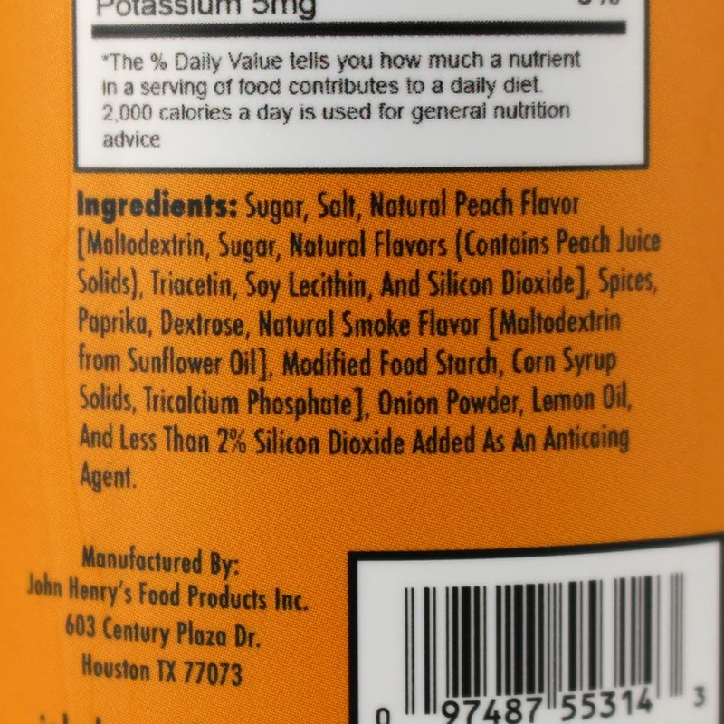 John Henry's Summer Peach Rub Seasoning Pork Salmon and Poultry
