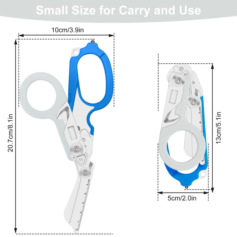 Lemasa6 in 1 Multifunctional Combination Tool, Folding Retractable Emergency Shears,