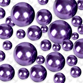 YUXIYAN 50Pieces Floating NO Hole Pearls Beads for Vases and 500 PCS for Floating,Floating Beads for Centerpiece,Home Decor,Party Table Wedding,Makeup Brush Beads