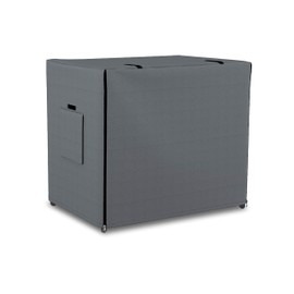 Dog Crate Cover 12 Oz Waterproof - Heavy Duty Privacy Dog Crate Cover with Mesh Pocket & Roll Up Window - Universal Fit Dog Kennel Cover (20" H x 25" W x 19" D, Grey)