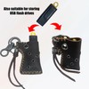 WJXFHTD 1PCS Genuine Leather Lighter Case Usb Storage Case Stainless