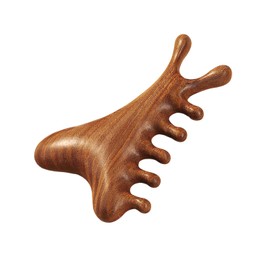 4-in-1 Dalwood Rubbing Comb, Anti-slip Finger and Abdominal Design, Scalp, Face, Eyes, Shoulder, Neck and Whole Body Meridian Massage Comb, Press Point