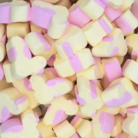 Yellow & Pink Chick Mallows Marshmallow 200g Bag, Pouch