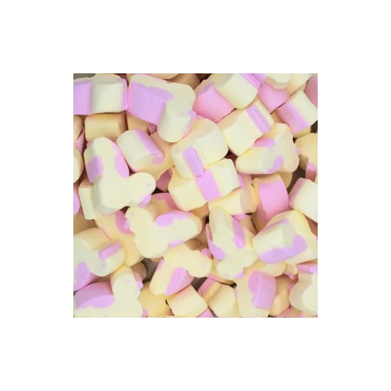 Yellow & Pink Chick Mallows Marshmallow 200g Bag, Pouch