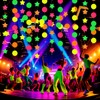 52ft Neon Star Circle Dot Garland 4Pcs Circle Dots Stars