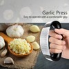 Garlic Ginger Press Rocker Squeezer, Handheld Crusher, Ergonomic Handle, Stainless