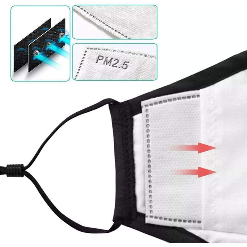 (10pcs) Adult PM2.5 5 Layer White Face Super Fresh Air
