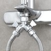 Tecmolog Brass Shower Splitter 2 Way Shower Arm Diverter with