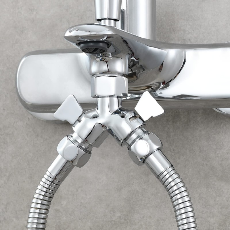 Tecmolog Brass Shower Splitter 2 Way Shower Arm Diverter with