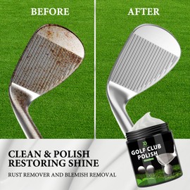 XQ XIAO QIAO Golf Club Polish and Golf Club Cleaner Kit, 300ml 3-in-1 Rust, Scuff & Stain Remover and Rust Remover for Aluminum, Metal, Zinc and Steel