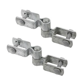 Semetall 1" x 1" Chain Link Fence Gate Post Hinge,Heavy Duty Gate Hinges with 1" Female Hinges(2 PCS) & 1" Male Hinges (2 PCS) Nut & Bolt Included,4mm Thickness