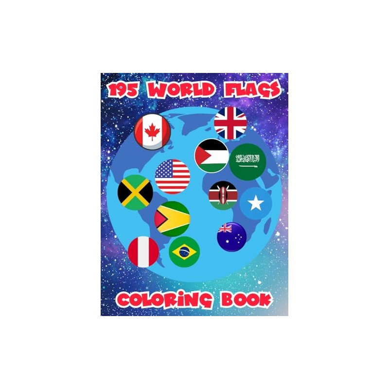 195 World Flags Coloring Book