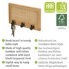 WENKO Allegre Decorative Hook Rack Made of High-Quality Bamboo and
