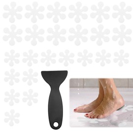 Coufce Bathtub Stickers Non Slip, White Tubs Safety Shower Treads, Adhesive Sticker for Bathroom Bathtub, Shower Floor(24Pcs)