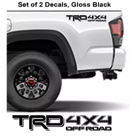 TRD 2  TRD Off Road 4x4  Toyota Tacoma Tundra Pair Decals Stickers  Gloss Black