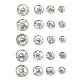 20 x fiXte Snap Fasteners Fastenings 7mm to 12mm Stitch Press Studs for Sewing Snap B uttons for Clothes DIY Craft Projects