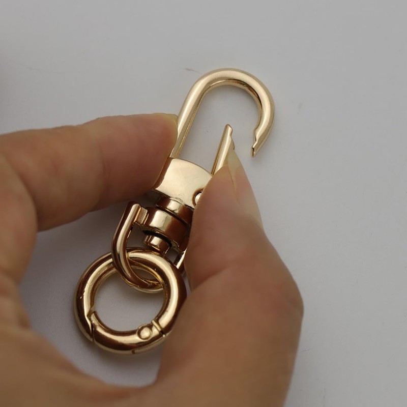 LMAPUR, Set of 2, Hook Key Chain, Metal Detachable Double