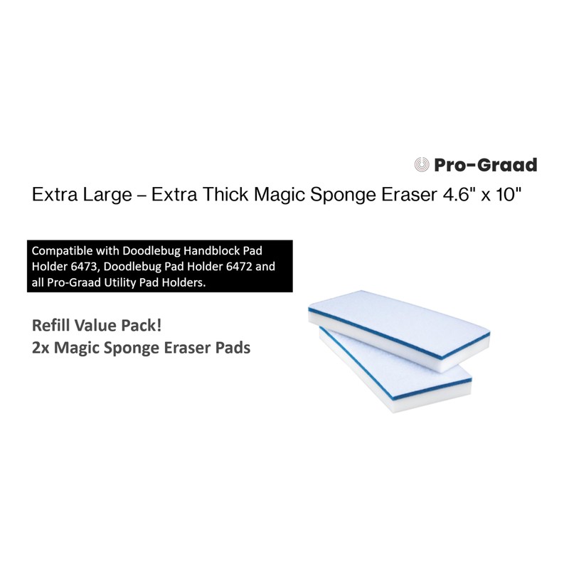 Magic Mopper 4610 Eraser Pads - 2 Pack 4.5" x