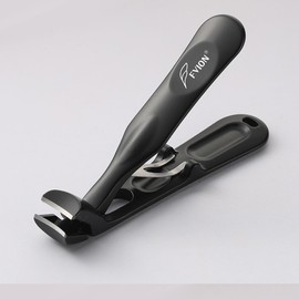 FVION Angled Toenail Clippers for Seniors - Extra Large Nail Clippers for Thick Nails, Heavy Duty Long Toe Nail Clippers for Men, Women, Nail Clipper with Catcher with Comfort Grip (Black)