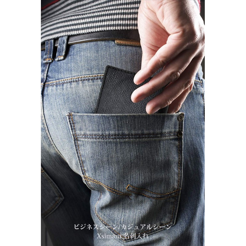 Xsimant Business Card Holder, 2nd Edition, Genuine Leather, Large Capacity,