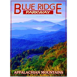 Magnet Blue Ridge Parkway Appalachian United States Travel Advertisement Art Magnet 3