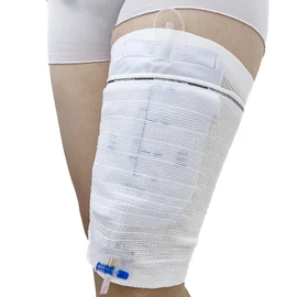 Catheter Leg Bag Holder Cover - Urine Bag Holder Carer Comfortable Foley Leg Bag Sleeves Protector, Ultra-Soft & Breathable(M)