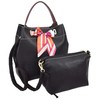 Womens Faux Leather Handbag Shoulder Tote with Cosmetics Bag Willow