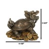 Feng Shui Celestial Black Dragon Turtle Statue Charm For Protection