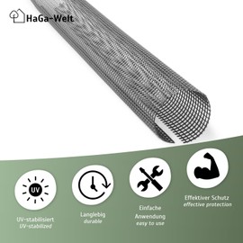 HaGa® Gutter Guard Leaf Catcher Leaf Guard Protection Various Sizes, brown