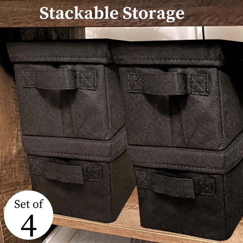 Evelots CD Storage Boxes (4 Pack) Durable CD Case Organizer