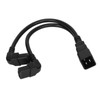 IEC320 C20 to Dual C13 Cord 1 in 2 Out