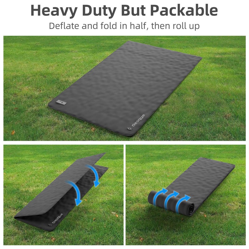 Desque Full Self Inflating Sleeping Pad Built-in Electric Pump, 3.14"