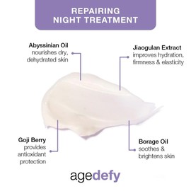 ARK Skincare Age Defy Repairing Night Treatment, for Mature Skin, Combats Hormone Loss & Dryness, with Red Clover, Hyaluronic Acid & Peptides, 55ml