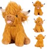 Realistic Look Stuffed Highland Cow Animal Scottishs Cow Plush Toy