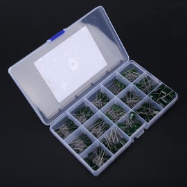 DollaTek 150 Pieces 15 Value (Each 10pcs) 100V 0.33NF- 470NF Polyester Film Capacitor Assortment Kits + Plastic Box