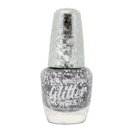L.A. COLORS Highkey Glitter Vibes Nail Polish 0.44 Fl Oz Vibrant Chip Resistant Finish