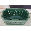 Fowargif 10inch Rectangle Ceramic Orchid pots with Holes with saucer