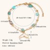 Double Layer Mermaid Tail Anklet for Women Natural Stone Beaded
