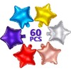 60 Pieces Star Shaped Balloons 10 Inch Colorful Star Balloons