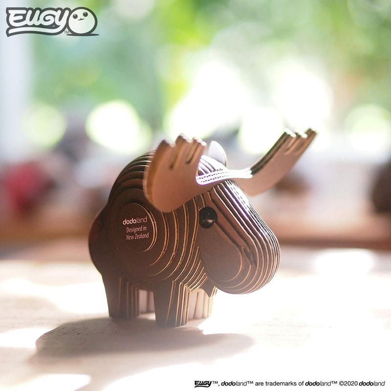 Eugy Moose 3D Puzzle, 24 Piece Eco-Friendly Educational Learning Puzzles