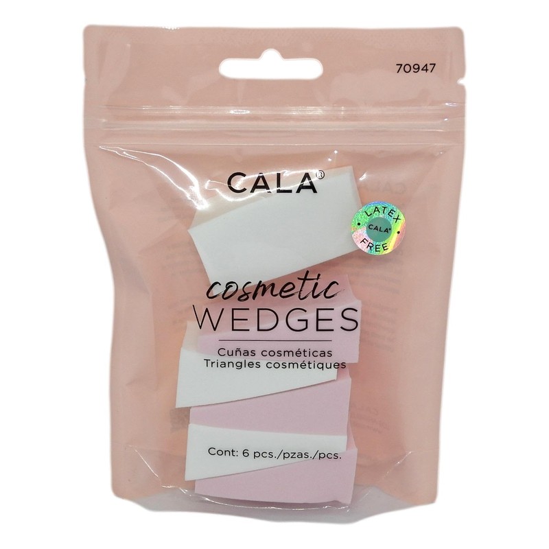 CALA - esponjascuas cosmticas triangulares para viaje (6 piezas)