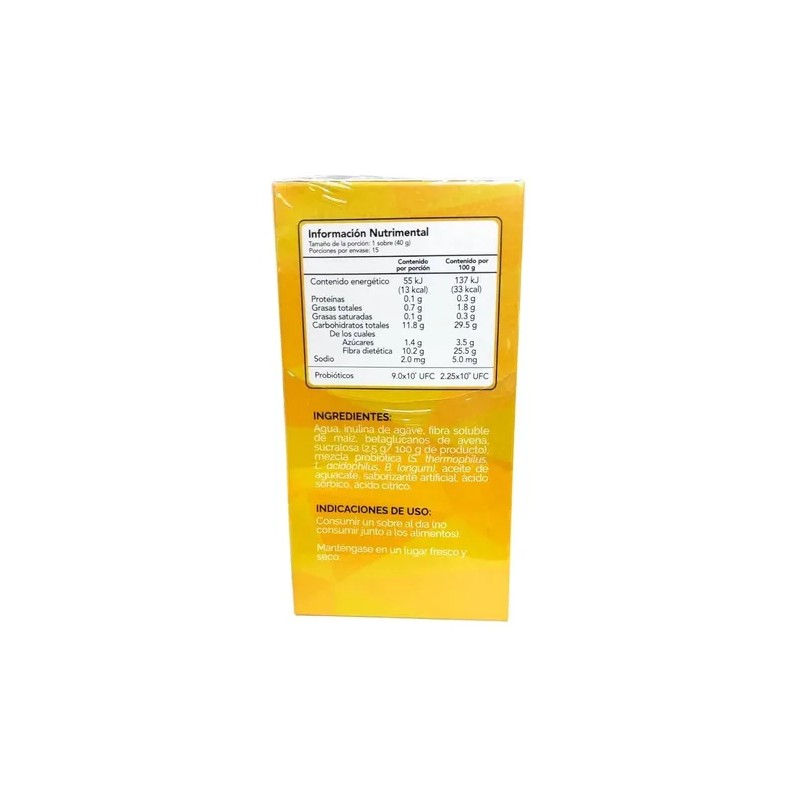 Simbin Gel NIN 15 Sobres Suplemento Probióticos Prebióticos Sabor Plátano