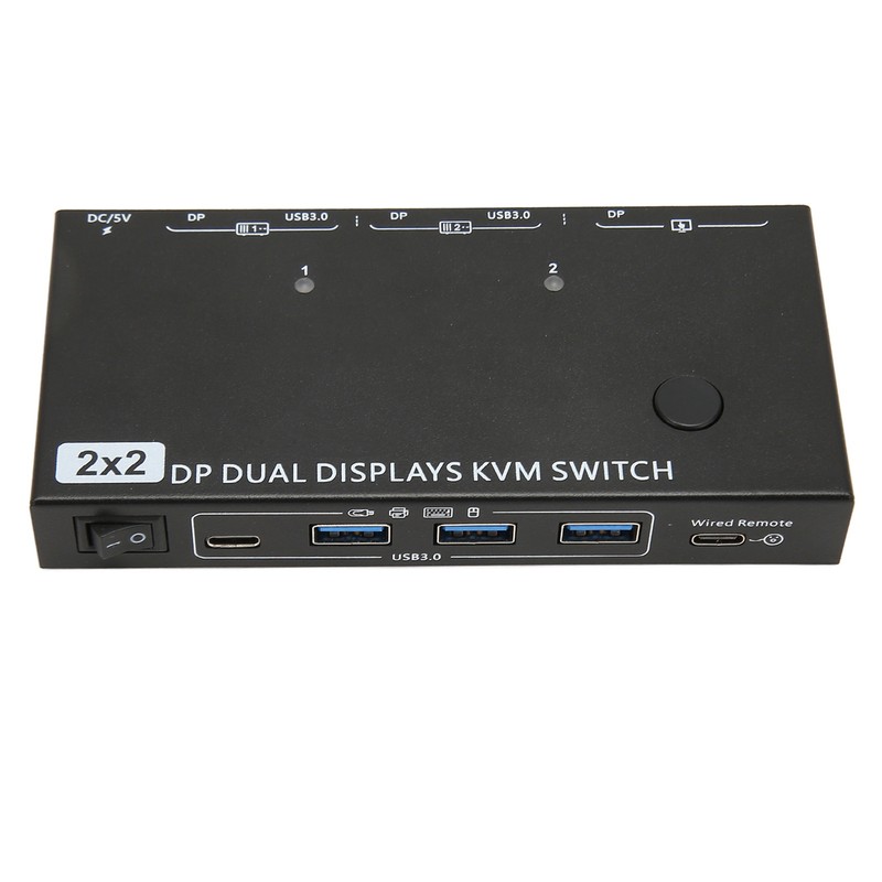 DisplayPort KVM Switch 2 In 2 Out 8K 30Hz 4