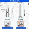 Sunxeke 60pcs Zinc Self-Drilling Drywall Anchors with Screws Kit,30PCS Heavy
