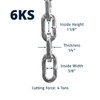ABUS Hardened Steel 6KS 1/4" Thick Square Security Chain for