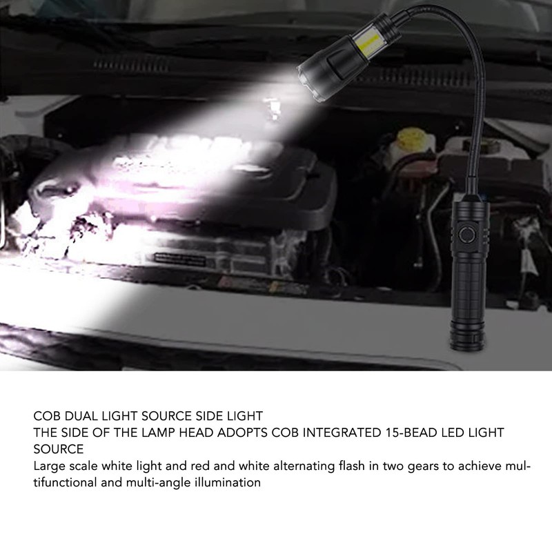 LED Work Light 1000LM Magnetic Flexible LED Flashlight with COB