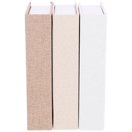 ABOOFAN 3pcs Faux Book Box Decorative Books Modern Linen Fake Books Linen Covered Book Set for DIY Crafts Coffee Table and Shelf Décor