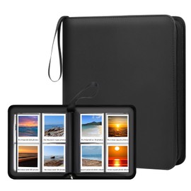 256 Pocket Large Square Photo Album for Polaroid i-Type, 600, and SX-70 instant photos(6368) (Black)